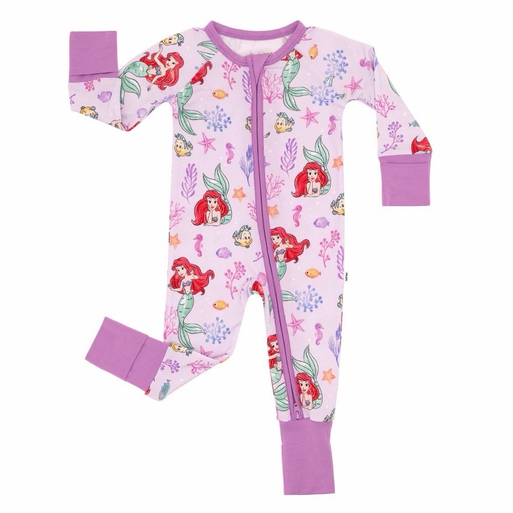 NWT 3-6M Little Sleepies Part of Her World Zippy Disney Ariel